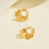 Stainless Steel Flat Round Chandelier Earrings X-JB5555-4