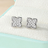 925 Sterling Silver Pave Moissanite Stud Earrings for Women NZ9775-3