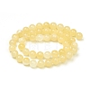 Natural Yellow Jade Beads Strands G-G829-04-8mm-2