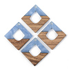 Resin & Walnut Wood Pendants RESI-S389-024A-2