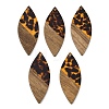 Transparwnt Resin & Walnut Wood Pendants RESI-I354-03D-1
