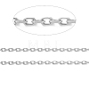 Tarnish Resistant 304 Stainless Steel Faceted Cable Chains CHS-G027-03P-2