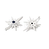 925 Sterling Silver Capri Blue Rhinestone Pendants STER-K188-03S-2