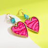 Alloy & Synthetic Turquoise Dangle Earrings WGDD144-04-1