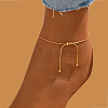 Stainless Steel Slider Chain Anklet for Women WG34D3C-10-1