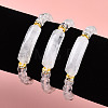 Natural Quartz Crystal Beads Stretch Bracelets BJEW-T022-04P-4