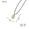 Alloy Irregular Teardrop Pendant Adjustable Black Waxed Cord Necklaces WG2ADC6-01-1