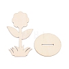 DIY Unfinished Wood Flowers Cutout WOOD-P017-06-3