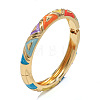 Triangle Pattern Zinc Alloy Enamel Hinged Bangles for Women FS-WGCD457-10-1