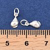 925 Sterling Silver Shell Shape Charms STER-I023-01S-03-3