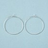 Silver Color Plated Brass Earring Hoops X-EC067-3S-1