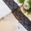 Fingerinspire 8 Yards 2 Colors Polyester Embroidery Lace Trim OCOR-FG0001-84-4