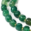 Natural Green Onyx Agate Beads Strands G-Q010-A16-01-4