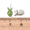 Brass Enamel Fish Stud Earrings EJEW-I322-07P-6