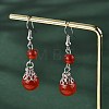 Natural Gemstone Dangle Earrings EJEW-JE01374-5