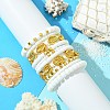 10Pcs 10 Styles Handmade Polymer Clay & Glass Seed Beaded Stretch Bracelet Sets BJEW-SW001581-9