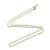 304 Stainless Steel Ball Chain Necklace for Women NJEW-A008-03G-1