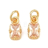Brass Pave Cubic Zirconia Charms KK-K340-50G-06-1