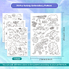 4 Sheets 11.6x8.2 Inch Stick and Stitch Embroidery Patterns DIY-WH0455-026-2