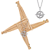 2Pcs Ring Viking Cross Stainless Steel Pendant Necklaces for Women Men NJEW-NB0001-37-1