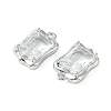 Brass Micro Pave Clear Cubic Zirconia Charms KK-L208-08P-3