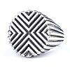 Textured 304 Stainless Steel Finger Rings for Men FS-WGDE9FA-05-5