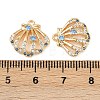 Brass Micro Pave Cubic Zirconia Charms KK-F906-13G-3