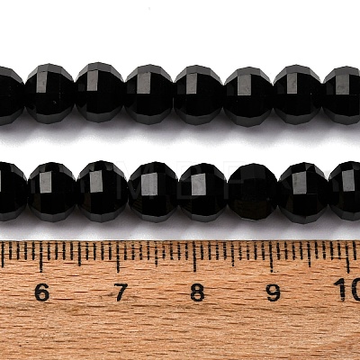 Natural Black Onyx Beads Strands G-P587-D15-03-1