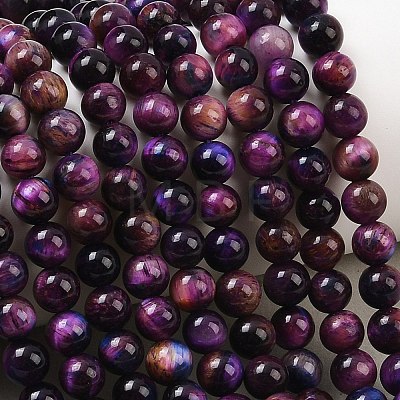 Natural Tiger Eye Beads Strands G-F561-6mm-B07-1