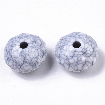 Crackle Opaque Acrylic Beads CACR-N003-25-1