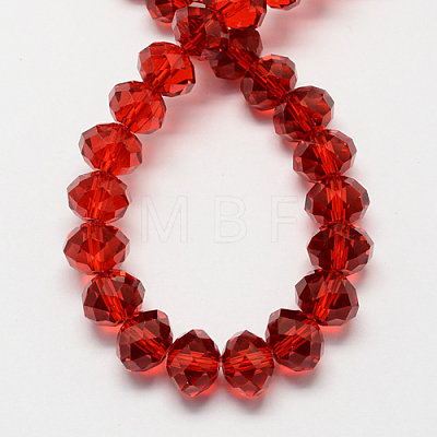 Handmade Imitate Austrian Crystal Faceted Rondelle Glass Beads X-G02YI0G4-1