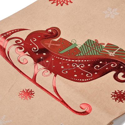 Christmas Theme Hot Stamping Rectangle Paper Bags LS-CARB-F011-02D-1
