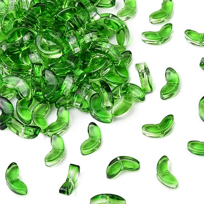 100Pcs Spray Painted Transparent Glass Beads GLAA-FS0002-04-1