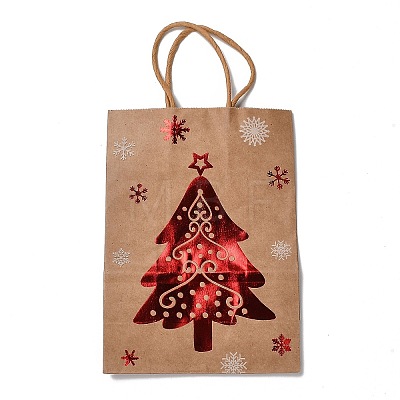 Christmas Theme Hot Stamping Rectangle Paper Bags CARB-F011-02A-1