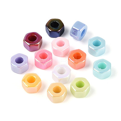 UV Plating Opaque Acrylic Beads SACR-T018-31M-1