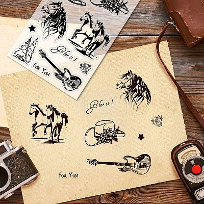 4Pcs 4 Styles Custom PVC Plastic Clear Stamps DIY-WH0619-0017-1