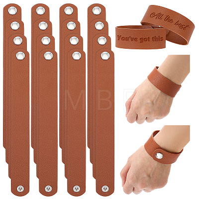 20Pcs PU Leather Wide Band Cord Bracelet BJEW-PH0004-74-1