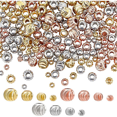 192Pcs 12 Style Brass Beads KK-BC0009-10-1
