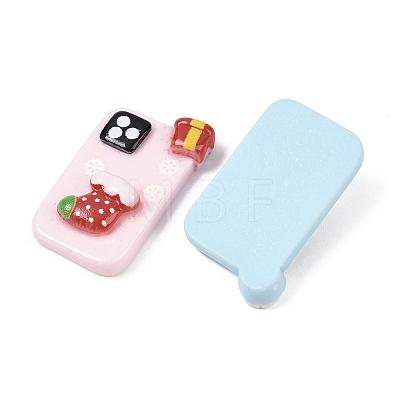 Christmas Opaque Resin Cabochons RESI-C065-01-1