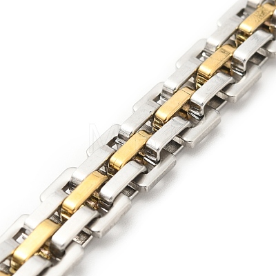 PVD Vacuum Plating 201 Stainless Steel Watch Band Bracelets STAS-E165-06GP-1