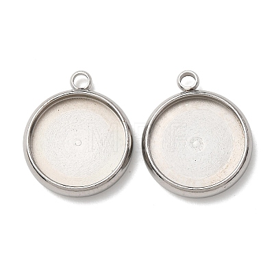 Non-Tarnish 304 Stainless Steel Pendant Cabochon Settings LS-X-STAS-K202-03E-P-1