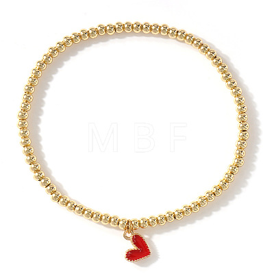Elegant Enamel Heart Charm Bracelets XI3692-1-1