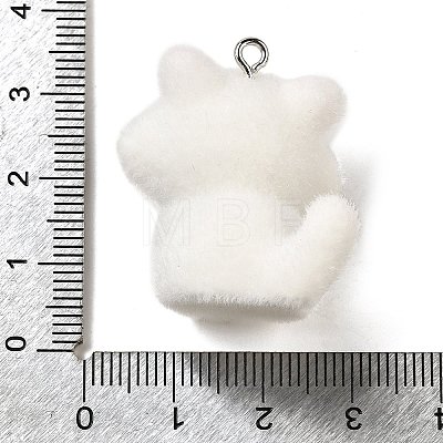 Flocky Resin Pendants RESI-E059-04C-1