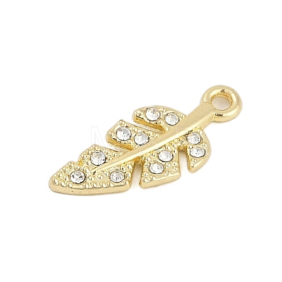 Rack Plating Alloy Micro Pave Rhinestone Pendants FIND-K020-01G-1