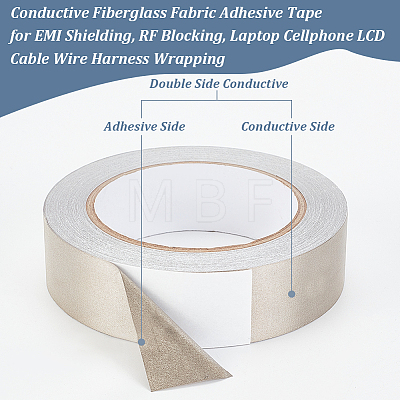 Conductive Fiberglass Fabric Adhesive Tape AJEW-WH0043-96A-1