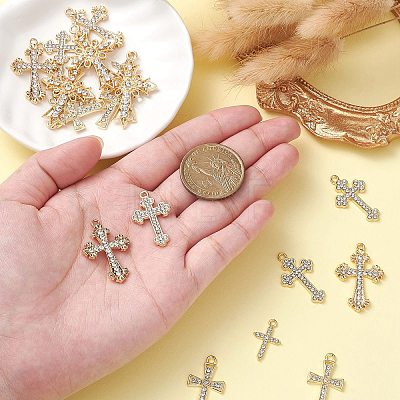 20Pcs 5 Styles Golden Alloy Pendants ENAM-CJ0005-42-1