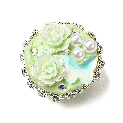Handmade Polymer Clay Rhinestone Beads CLAY-Z005-03D-1