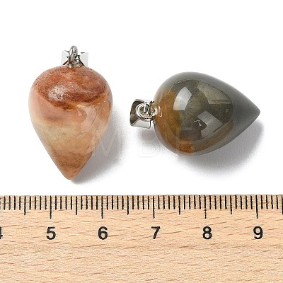 Natural Picasso Jasper Pendants GG-K002-13H-1