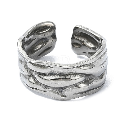 304 Stainless Steel Cuff Rings RJEW-M019-33P-1