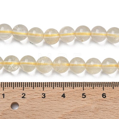 Natural Lemon Quartz(Heated) Beads Strands G-K365-F02-8mm-1
